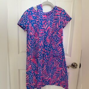 Lilly Pulitzer Pink and Blue Dress With Removable Belt